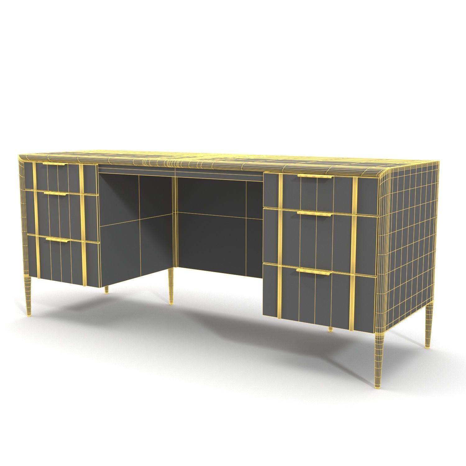Quincy Executive Desk PBR 3D model_5