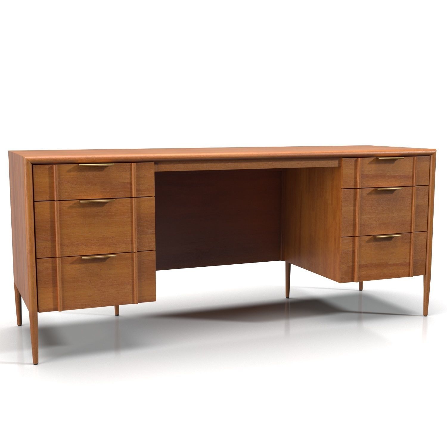 Quincy Executive Desk PBR 3D model_4