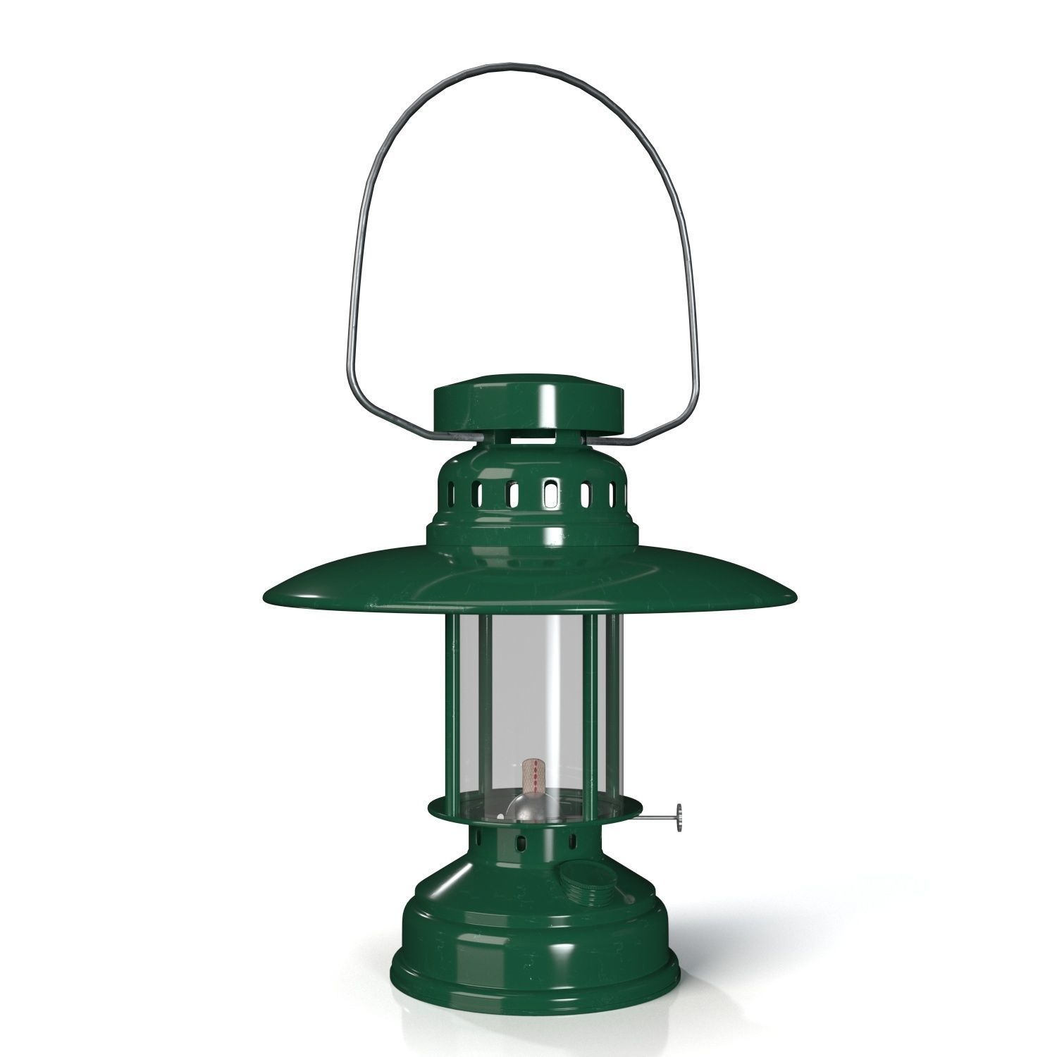 Sonoma Green Patio Lantern PBR 3D model_2