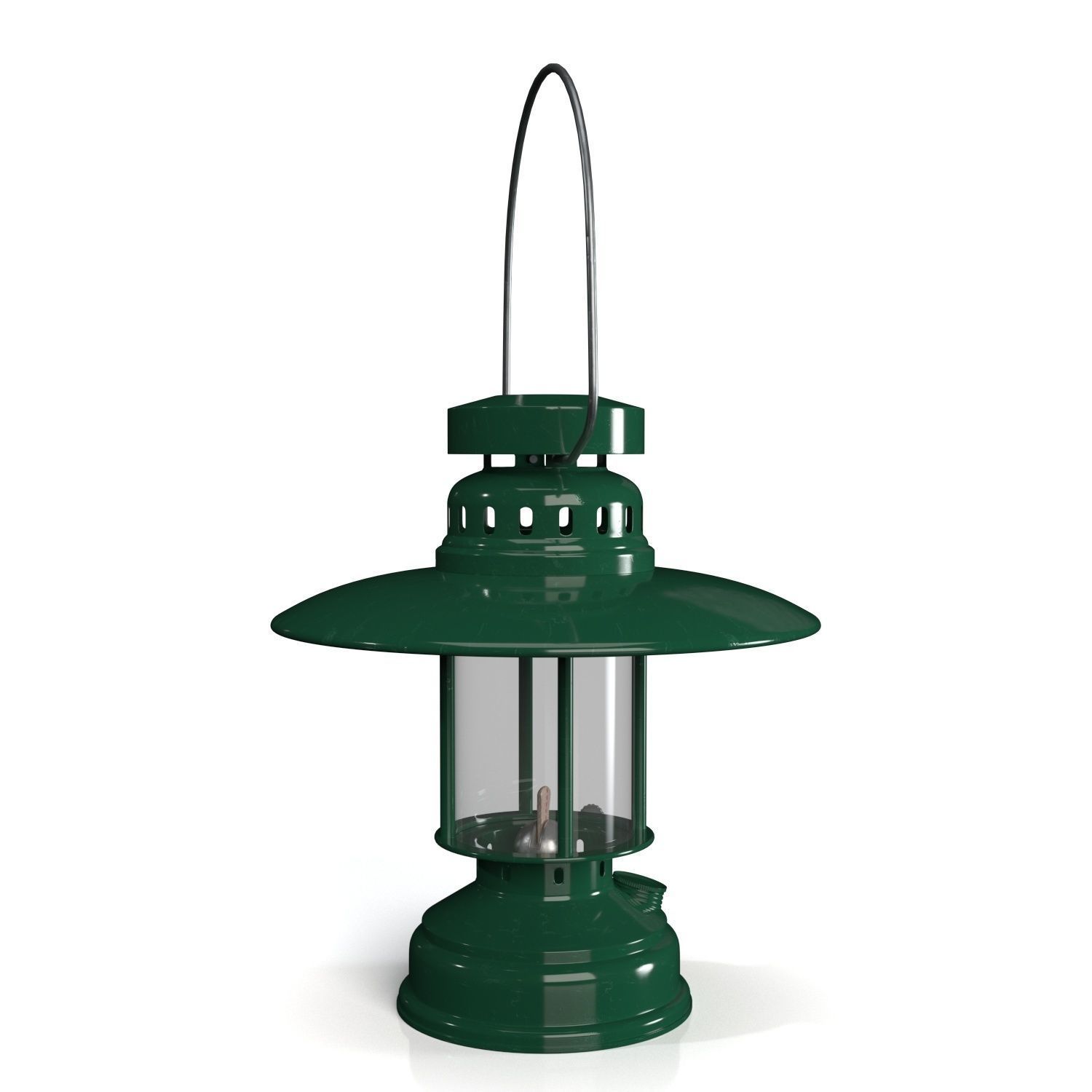 Sonoma Green Patio Lantern PBR 3D model_1
