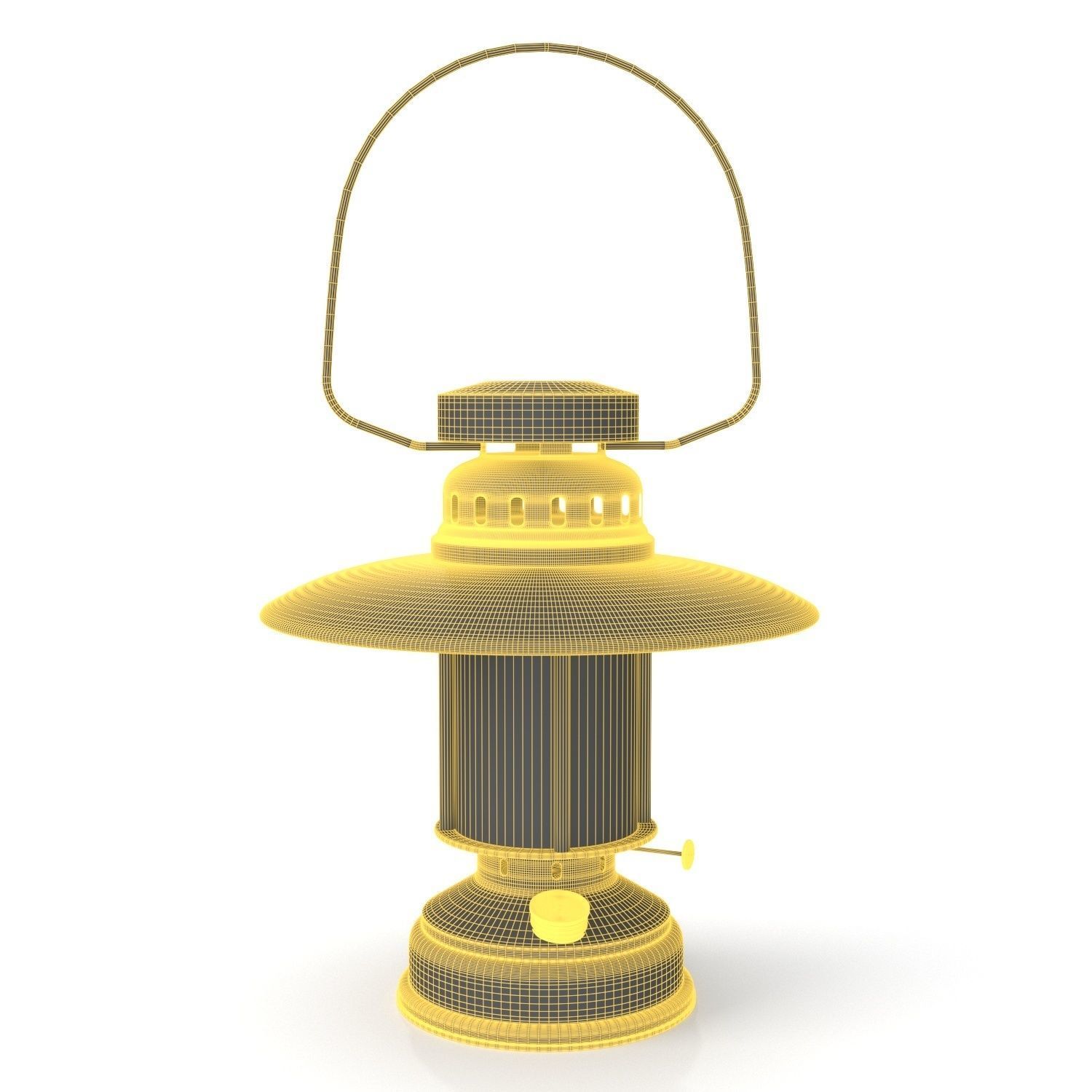 Sonoma Green Patio Lantern PBR 3D model_5