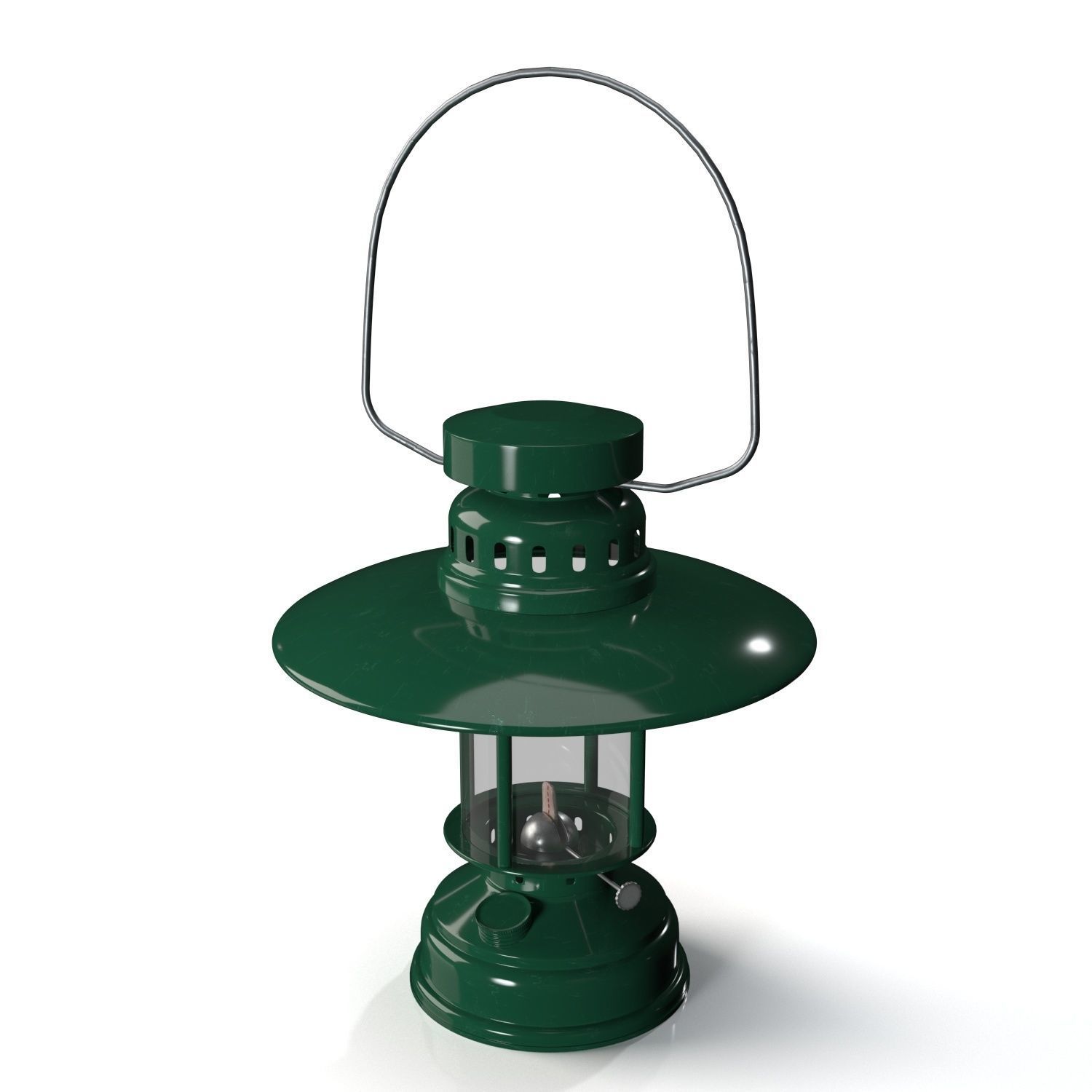 Sonoma Green Patio Lantern PBR 3D model_4