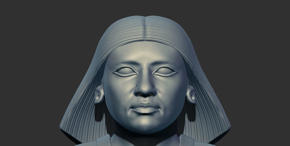 Ancient Egyptian seated writer scribe 3d printable model 3D print model_5