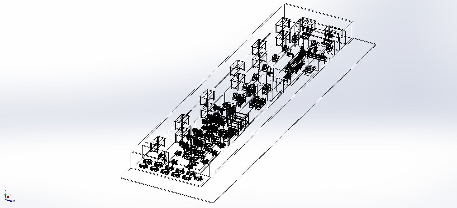 PRODUCTION LINE LAYOUT WORKSHOP FACTORY INDUSTRIAL FLOOR PLAN 3D model_15