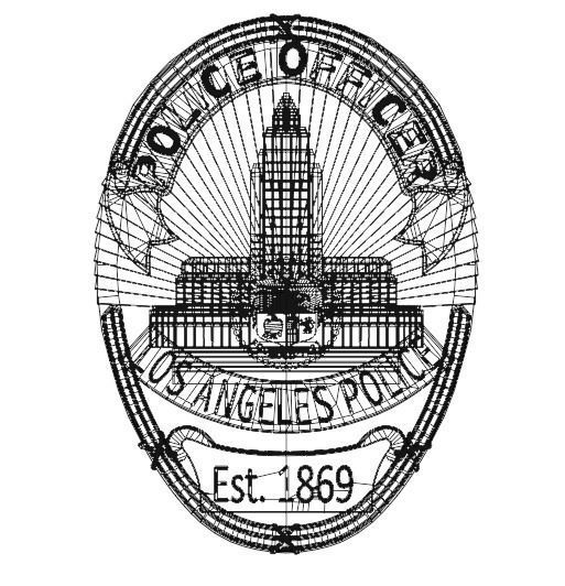 Officially Detailed LAPD Officer Badge 3D Printable 3D print model_6
