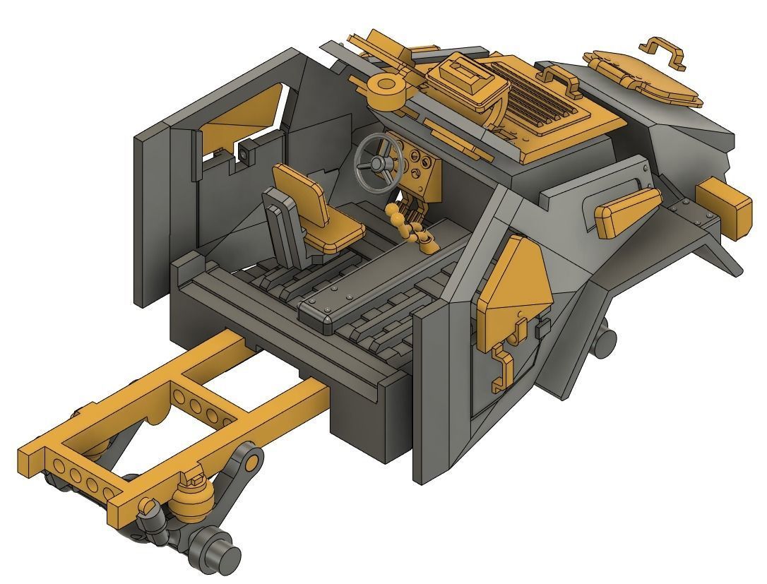 Armored Car - 28mm Sci-Fi 3D print model_3