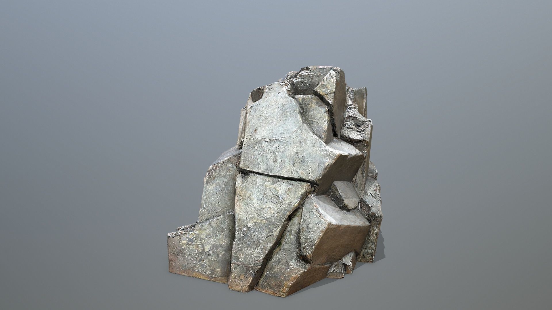 Face of the mountain Low-poly 3D model_6