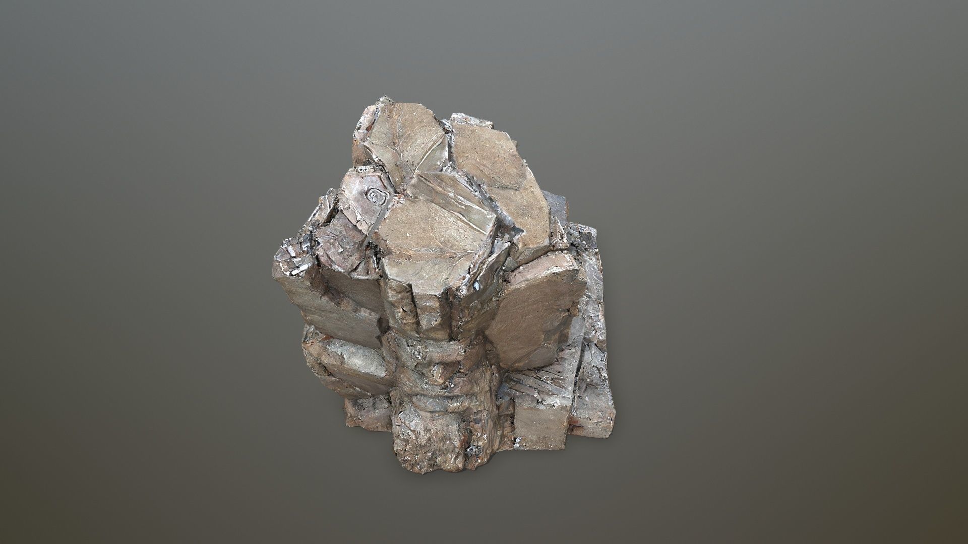 Face of the mountain Low-poly 3D model_12