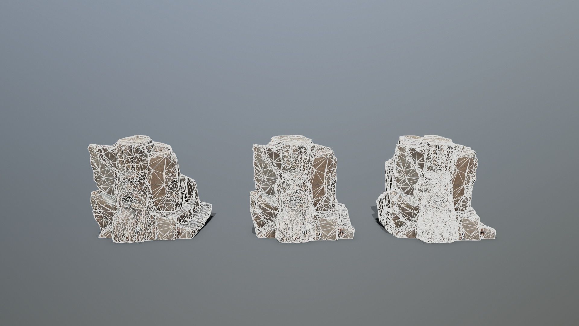 Face of the mountain Low-poly 3D model_14