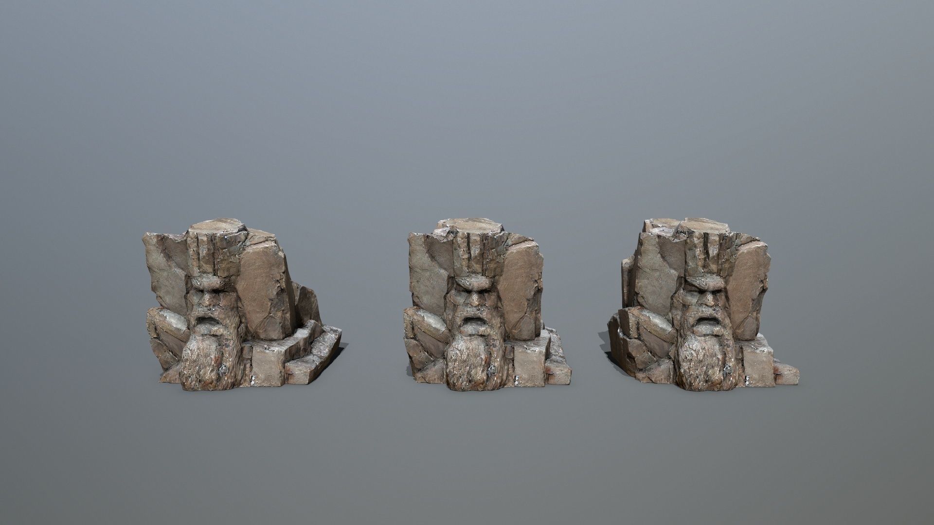 Face of the mountain Low-poly 3D model_13