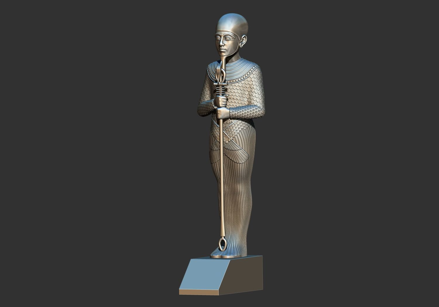 Statue of the Egyptian god Ptah 3d printable model 3D print model_6