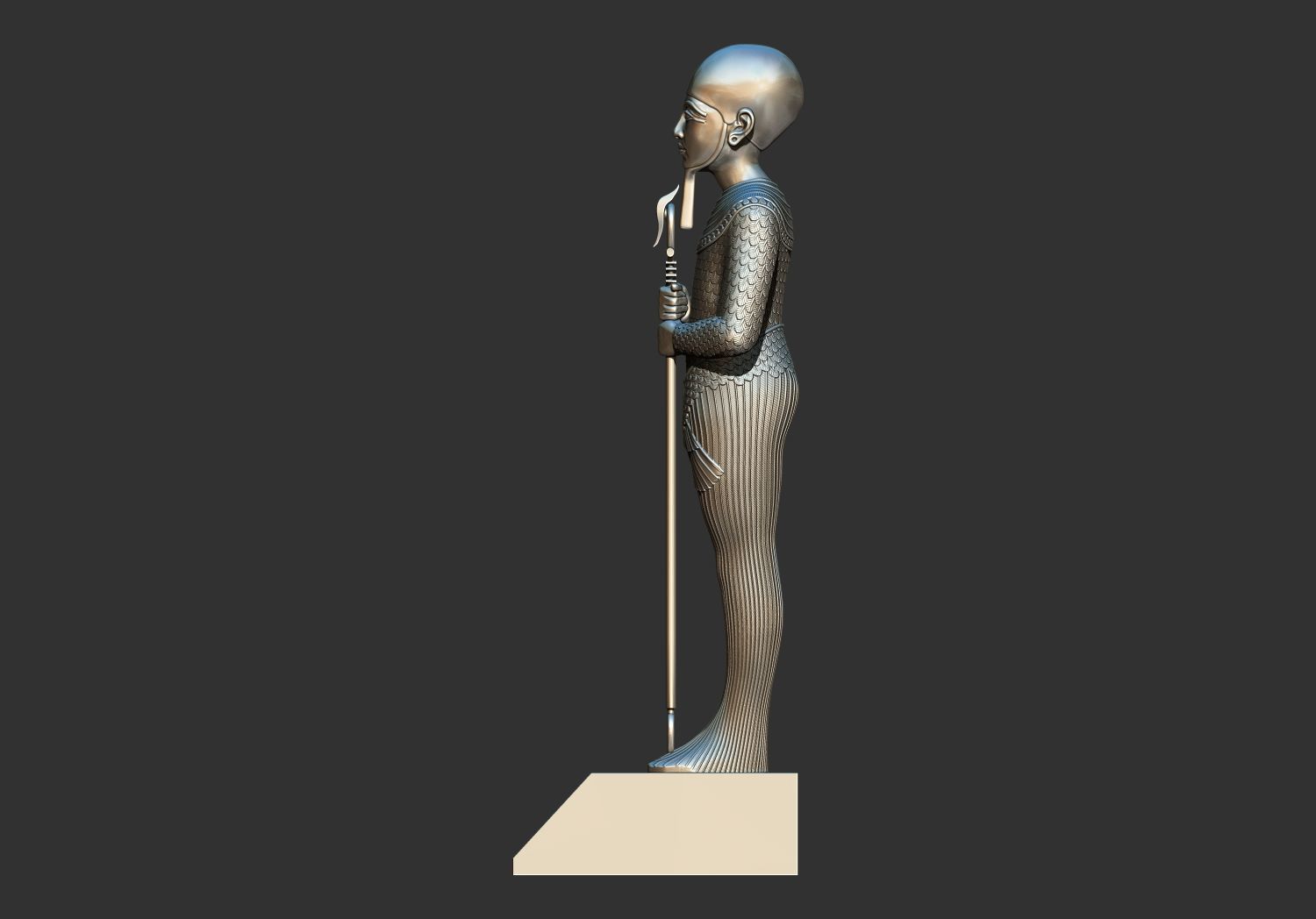Statue of the Egyptian god Ptah 3d printable model 3D print model_4