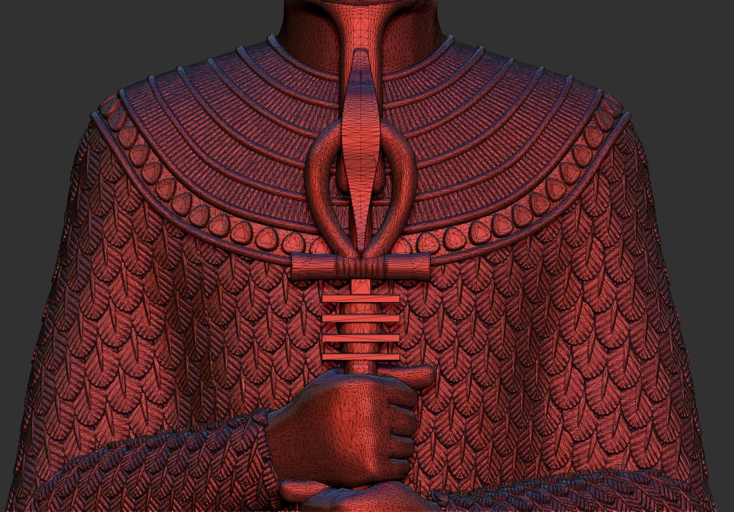 Statue of the Egyptian god Ptah 3d printable model 3D print model_9