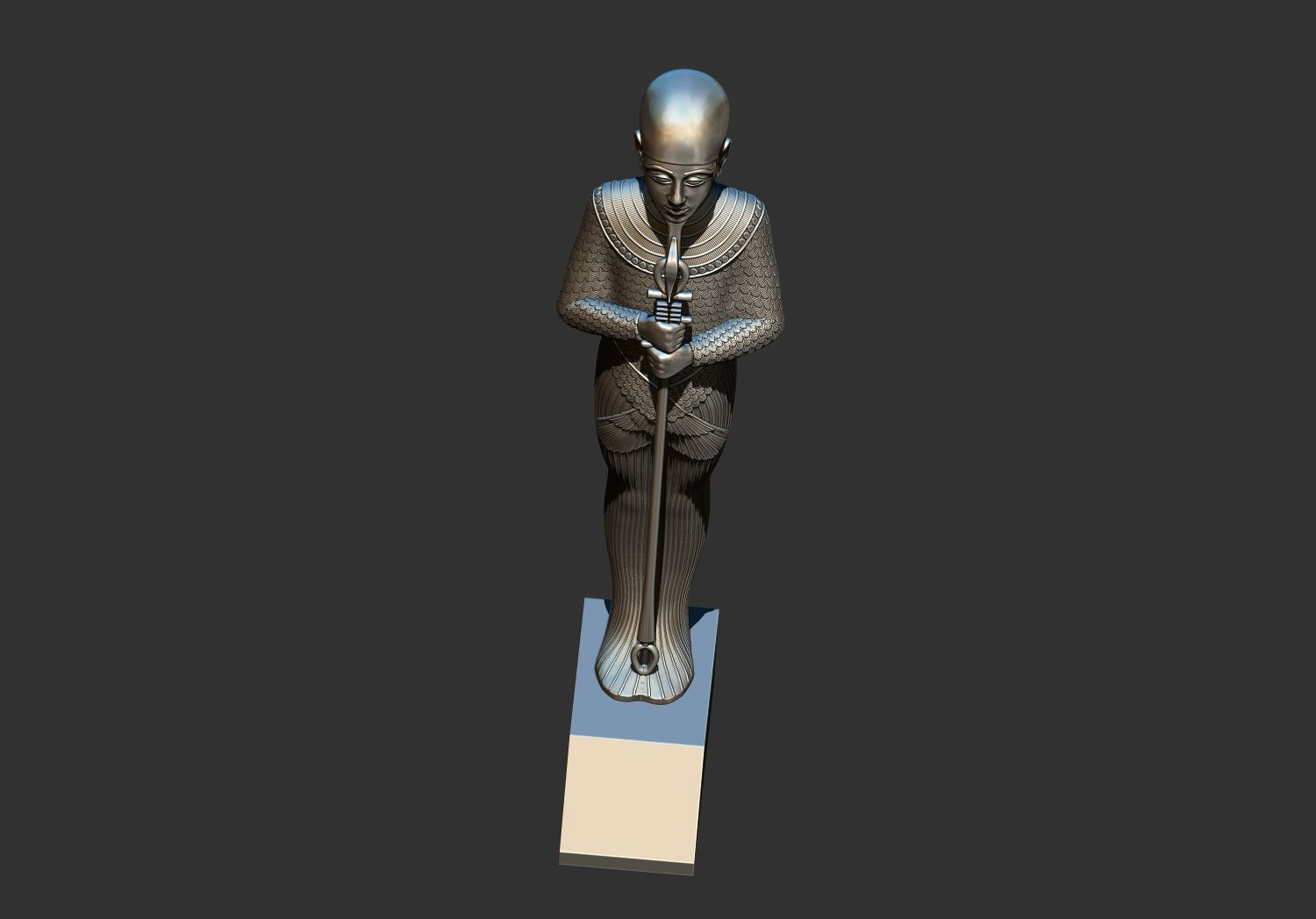 Statue of the Egyptian god Ptah 3d printable model 3D print model_5