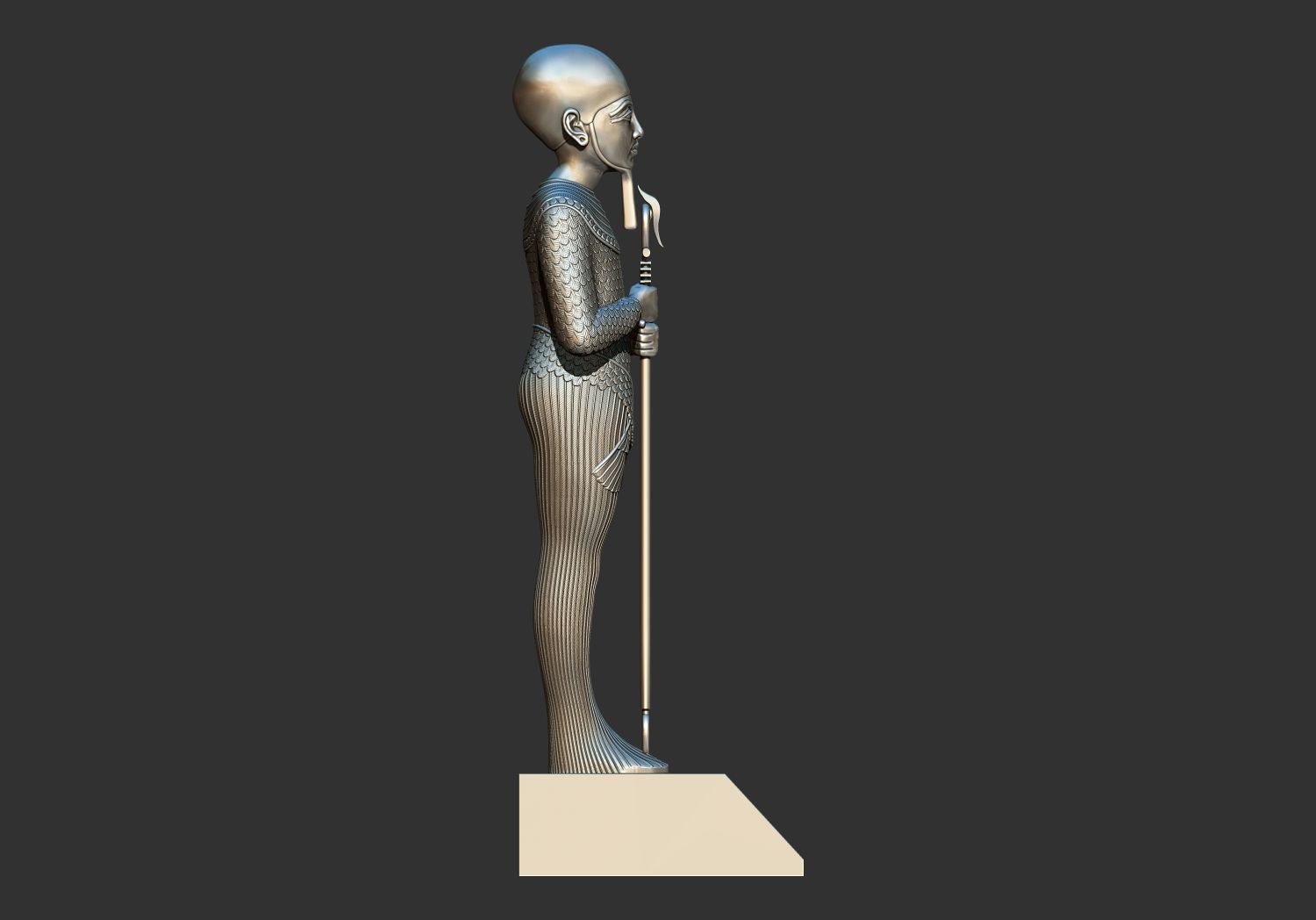 Statue of the Egyptian god Ptah 3d printable model 3D print model_3