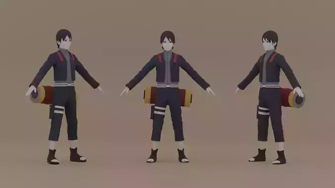Sai from Boruto 3D Rigged Model