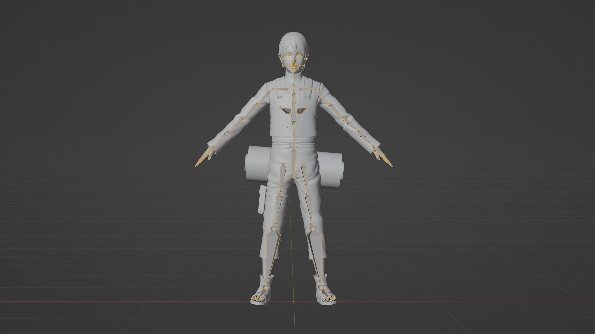 Sai from Boruto 3D Rigged Model 3D model_2