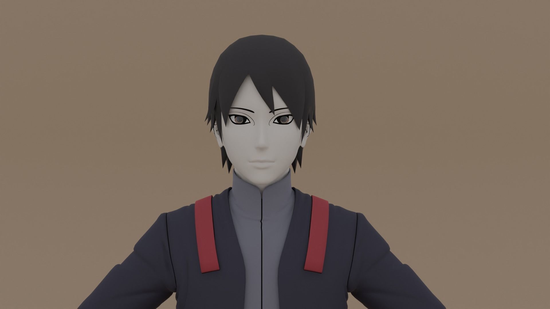 Sai from Boruto 3D Rigged Model 3D model_1
