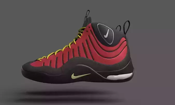 Nike Air Bakin OG Black Red Yellow