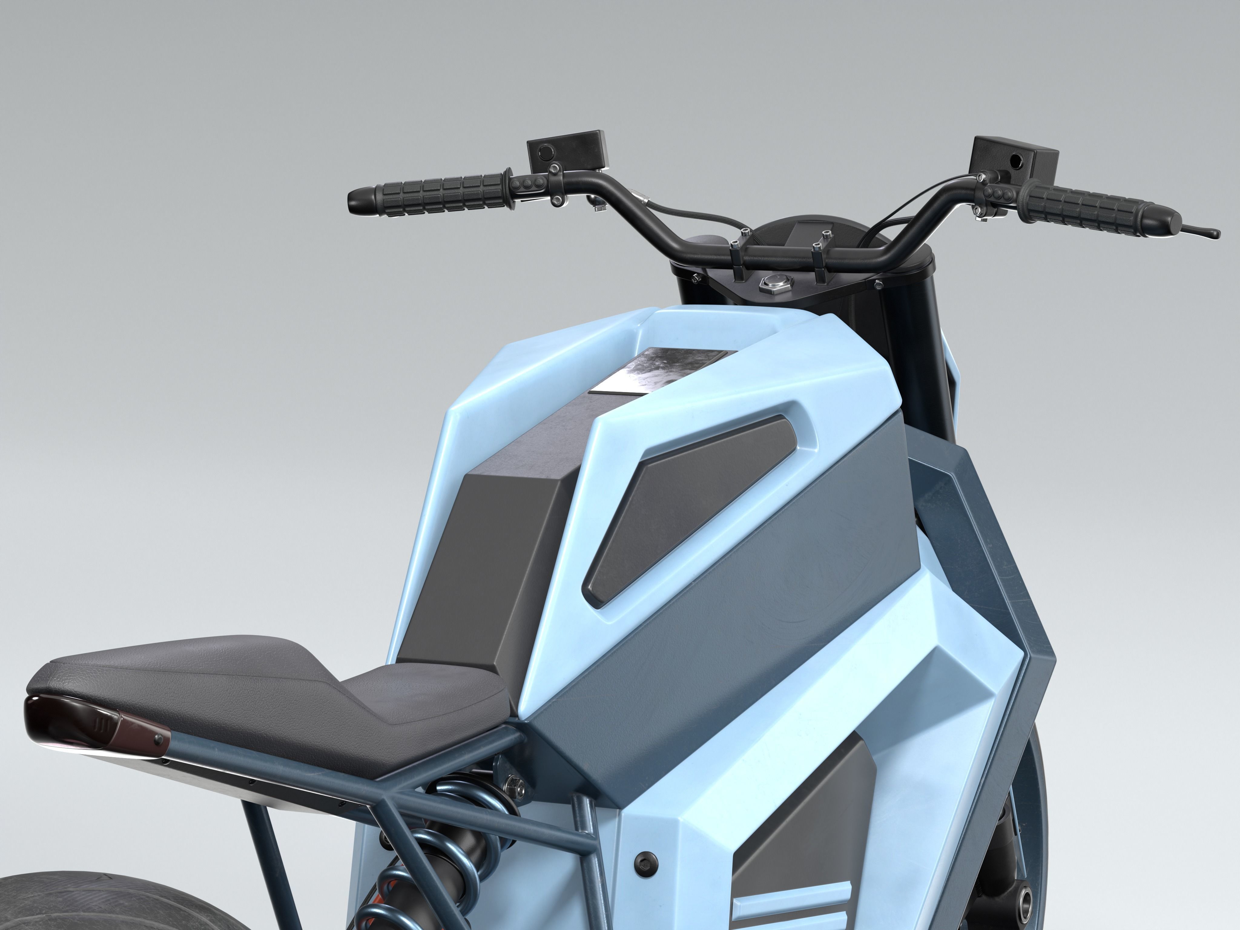 RMK E2 electric motorcycle Blue 3D model_7