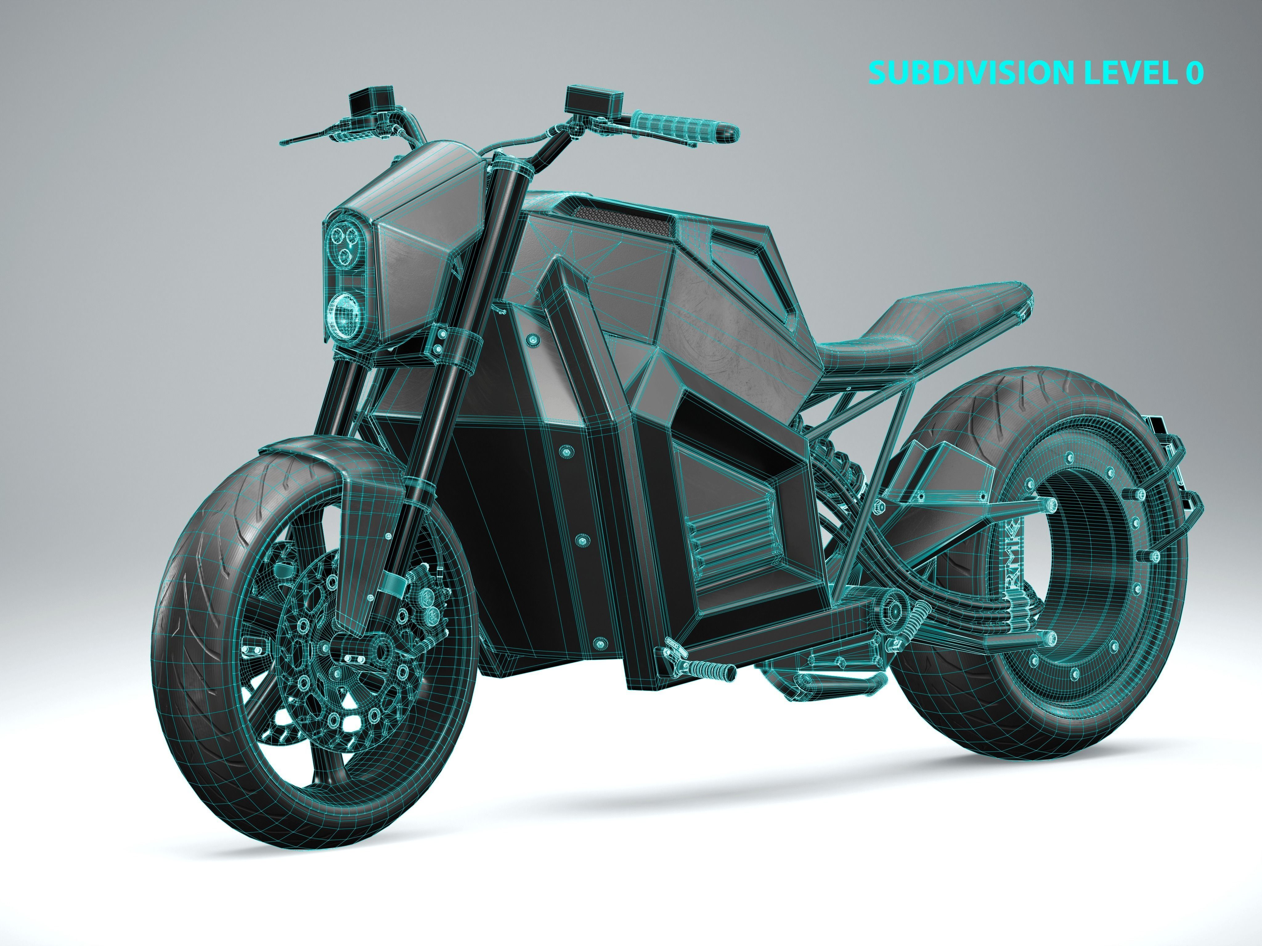 RMK E2 electric motorcycle Blue 3D model_9