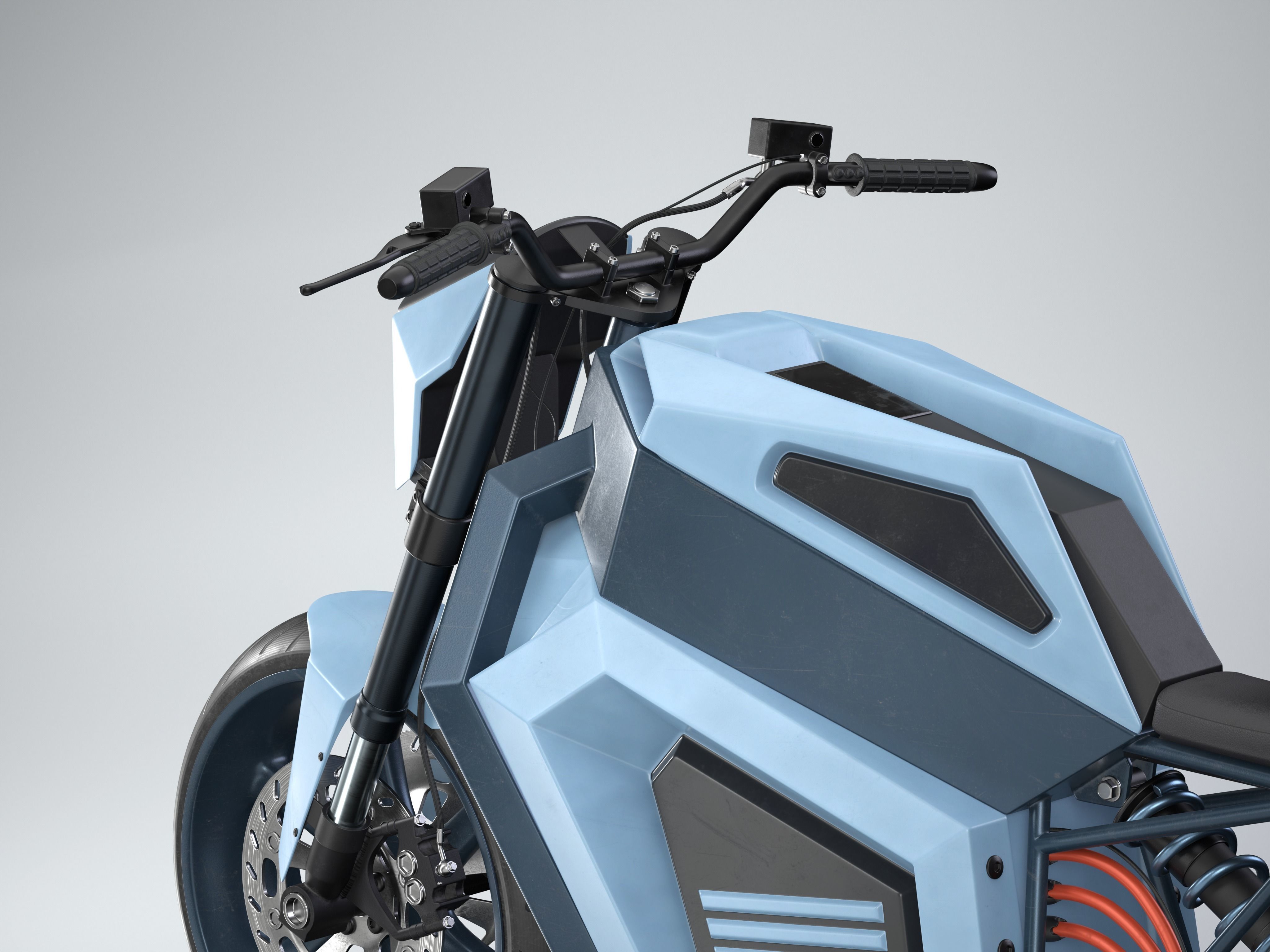 RMK E2 electric motorcycle Blue 3D model_5