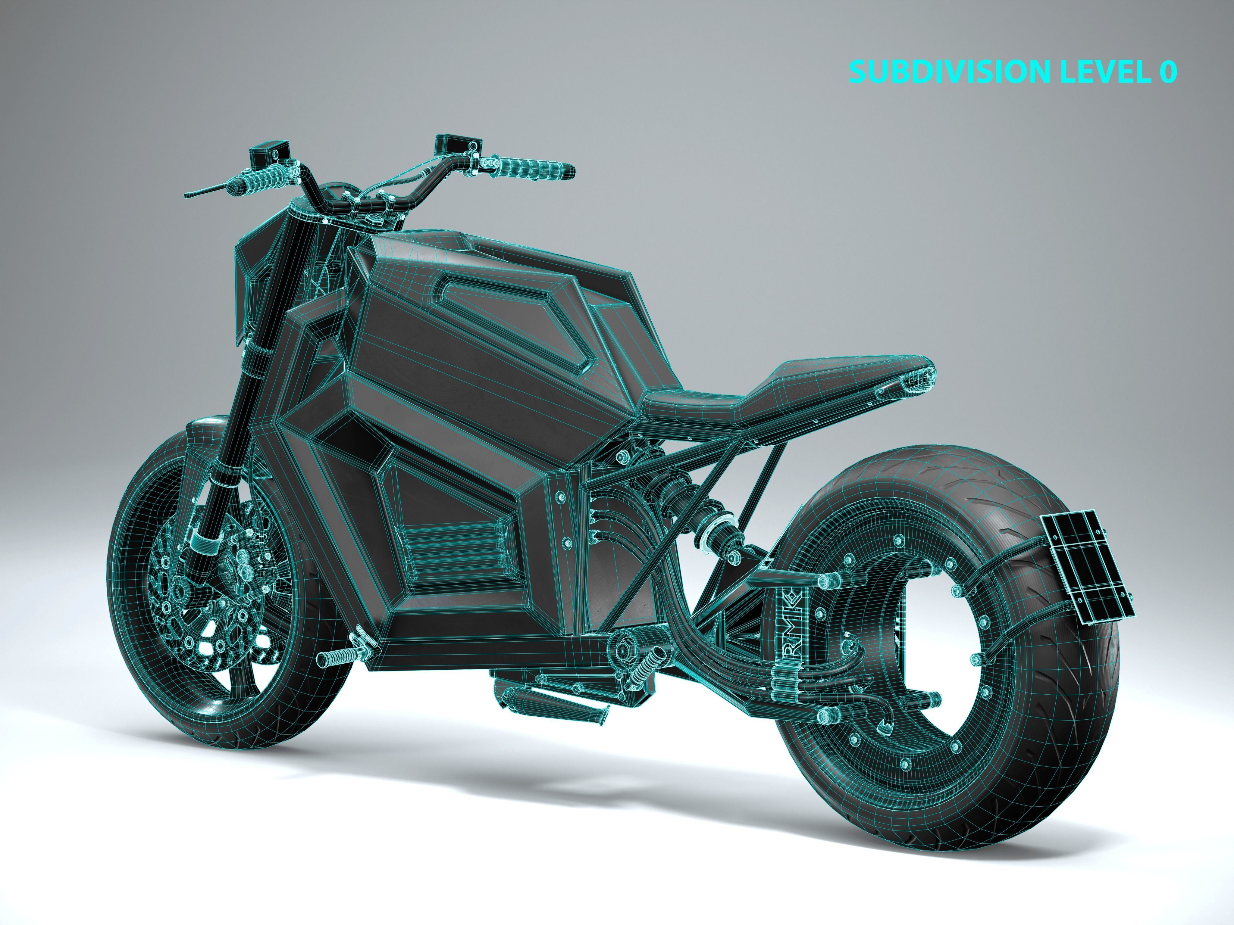 RMK E2 electric motorcycle Blue 3D model_12