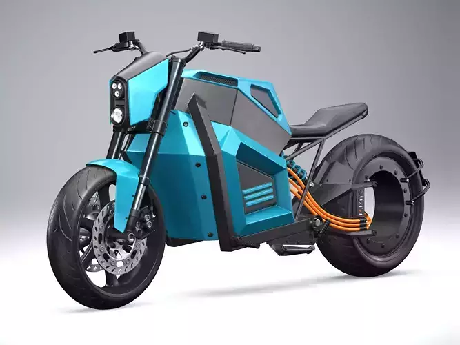 RMK E2 electric motorcycle Aquamarine
