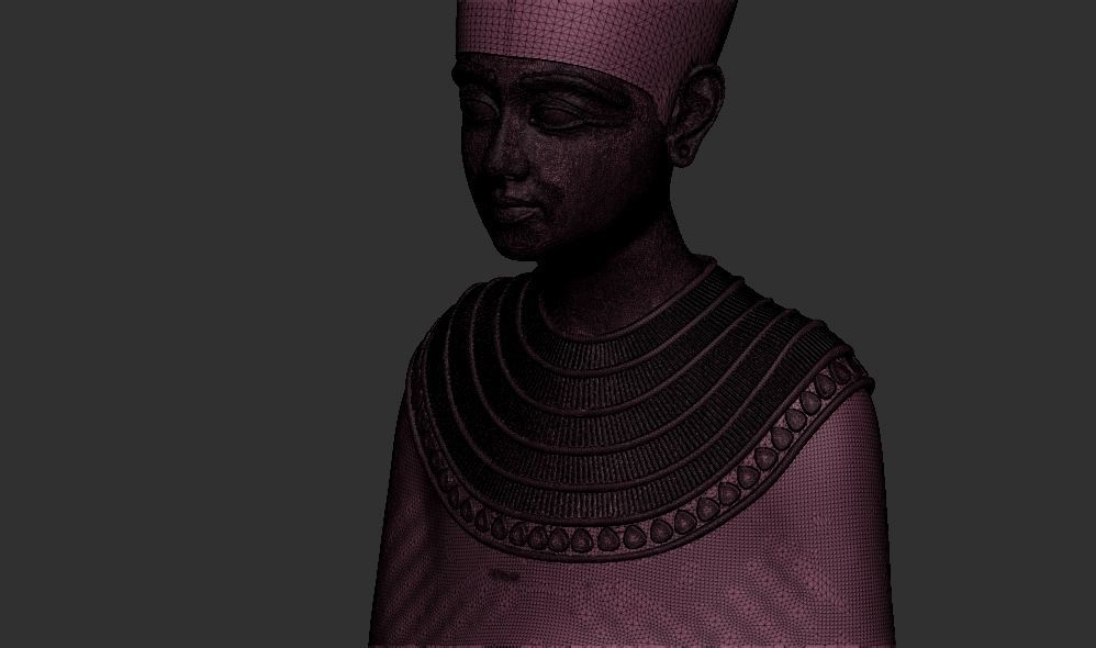 Tutankhamun Mysterious Figure White Crown 3d printable model 3D print model_8