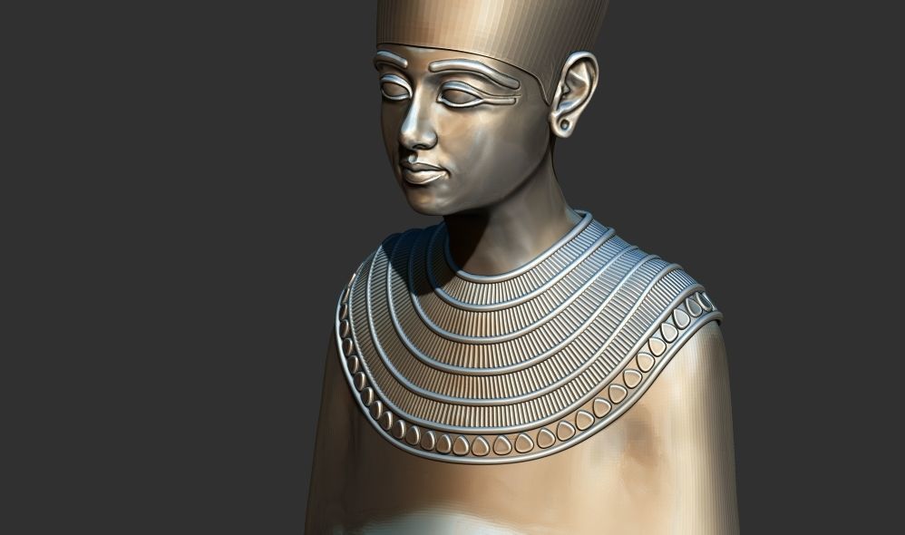 Tutankhamun Mysterious Figure White Crown 3d printable model 3D print model_5