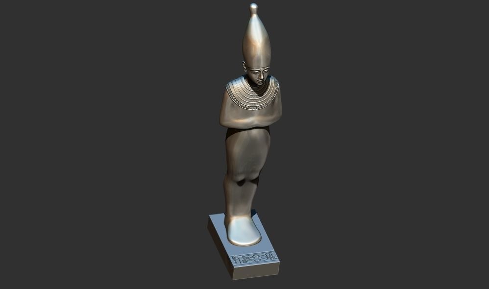 Tutankhamun Mysterious Figure White Crown 3d printable model 3D print model_3