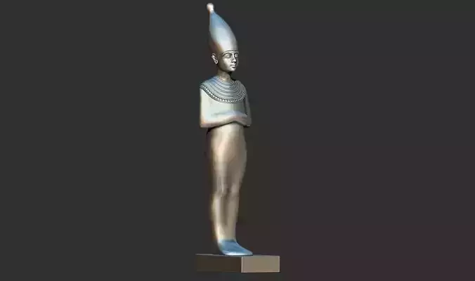 Tutankhamun Mysterious Figure White Crown 3d printable model 3D print model