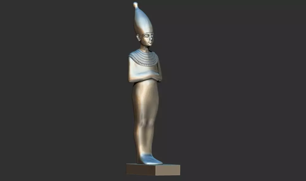 Tutankhamun Mysterious Figure White Crown 3d printable model 3D print model_0