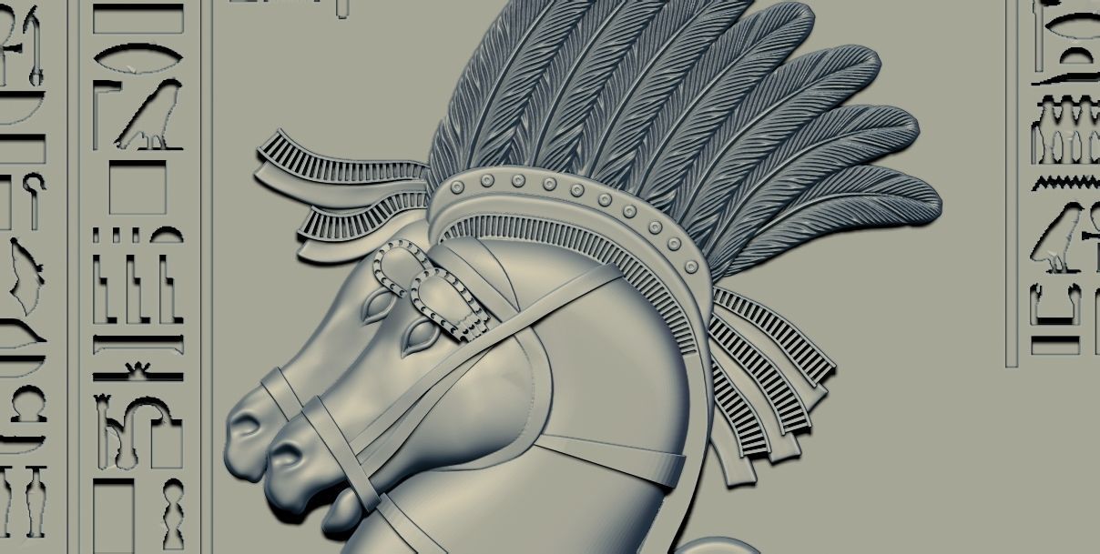 Pharaoh Ramesses II at the Battle of Kadesh 3d relief model cnc 3D print model_5