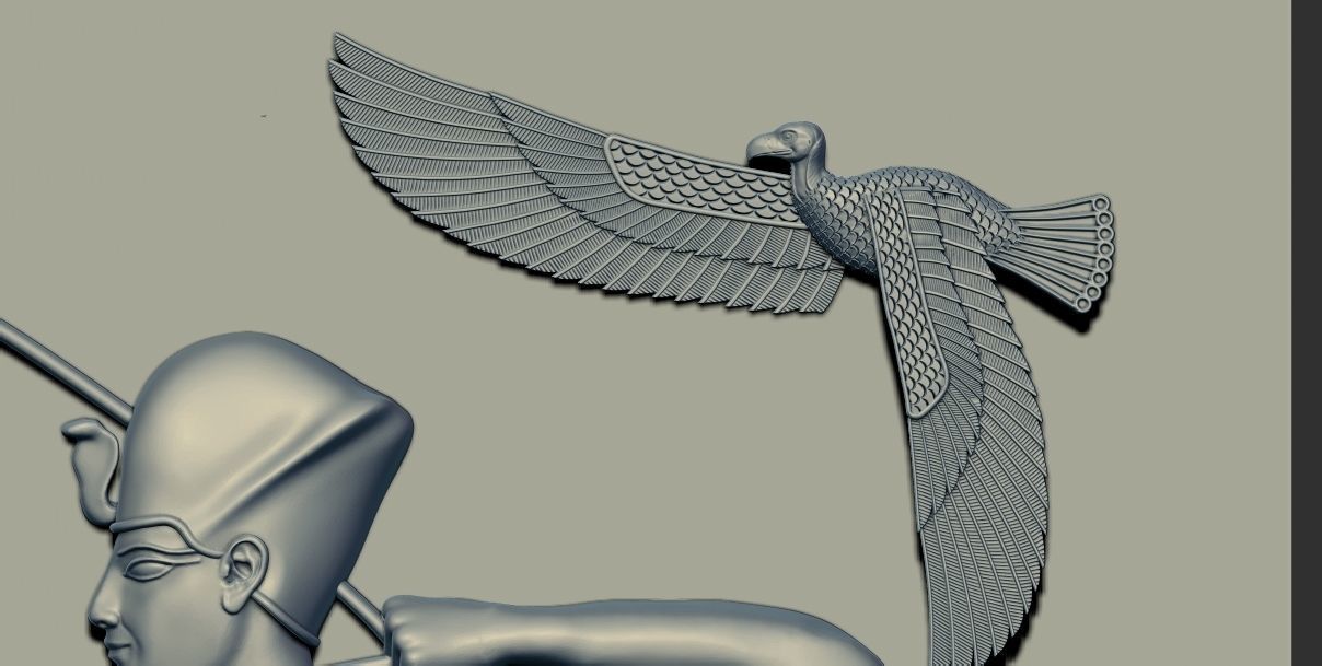 Pharaoh Ramesses II at the Battle of Kadesh 3d relief model cnc 3D print model_4