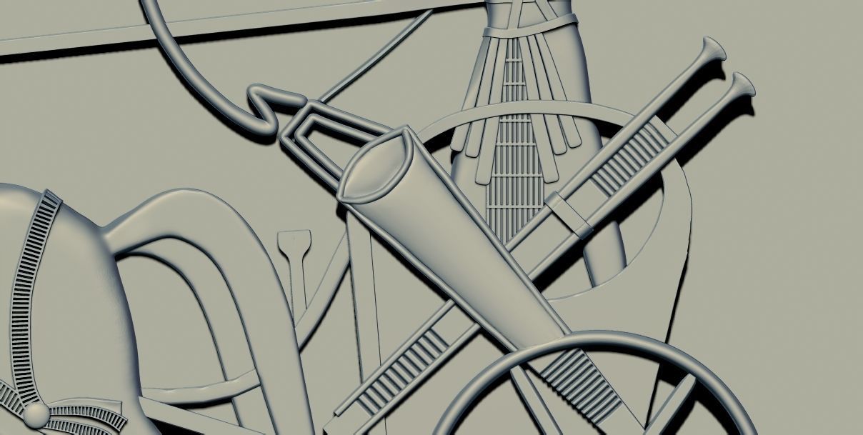 Pharaoh Ramesses II at the Battle of Kadesh 3d relief model cnc 3D print model_3