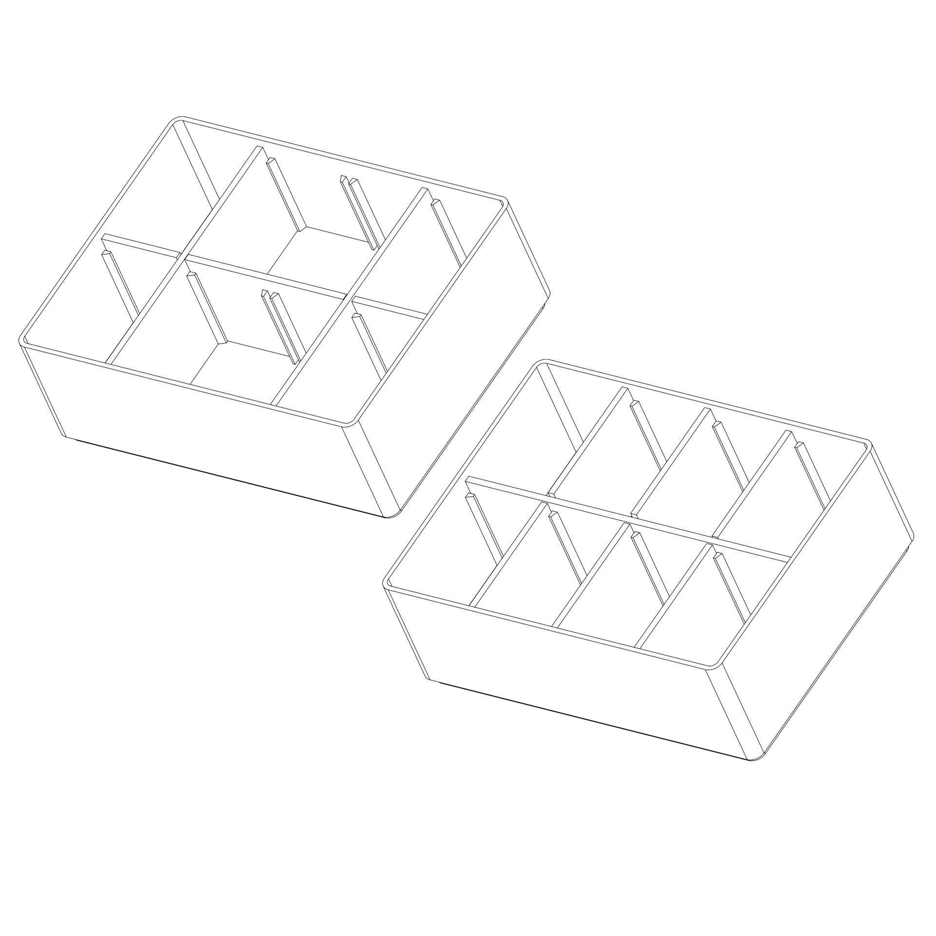 Sorting box 164 x 124 x 56 for 3D Print model 3D print model_2