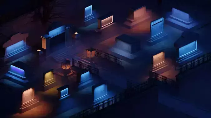 Isometric PBR Graveyard