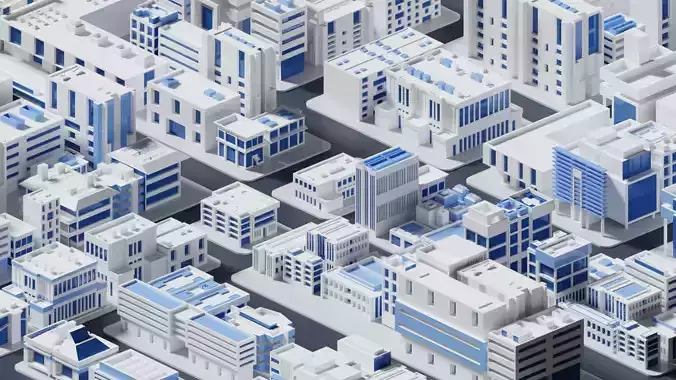 Isometric Simple Lowpoly City