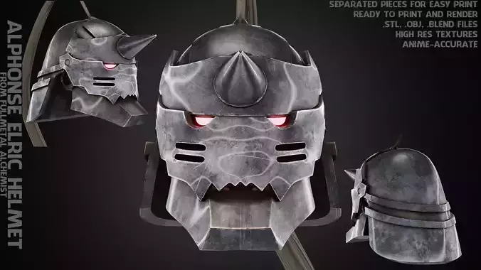 Fullmetal Alchemist Alphonse Elric Helmet for Cosplay