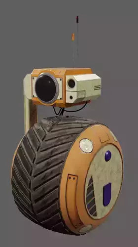 star war robots realistic 3d model Low-poly 3D model