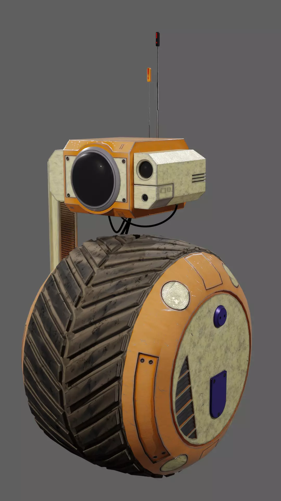 star war robots realistic 3d model Low-poly 3D model_0