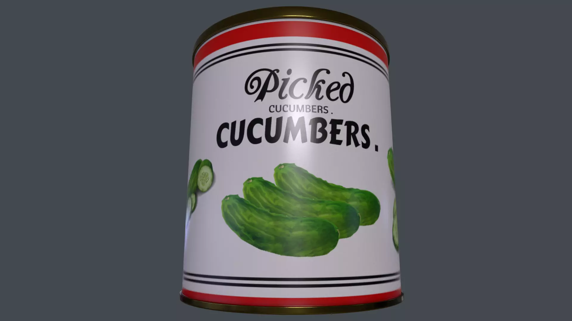 Pickled Cucumbers - GAME READY LOW POLY PBR 3D MODEL Low-poly 3D model