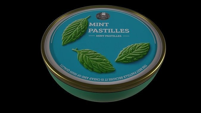 Pastilles and chewing gum-Mint Pastilles-GAME READY PBR  Low-poly 3D model