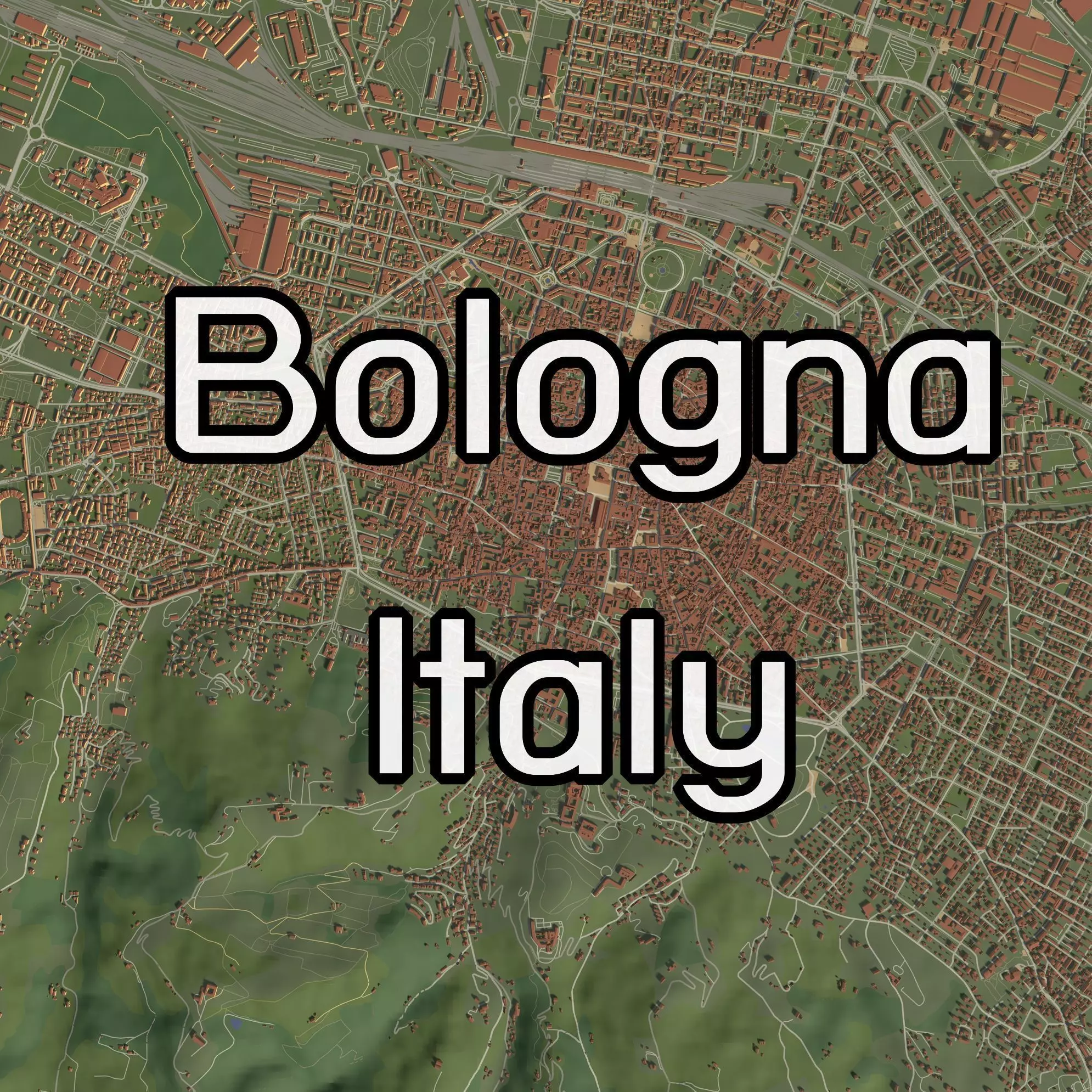 Bologna Italy - city and urban 3D model