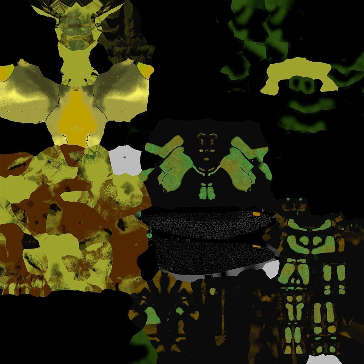 Dragon Fly  Low-poly 3D model_12