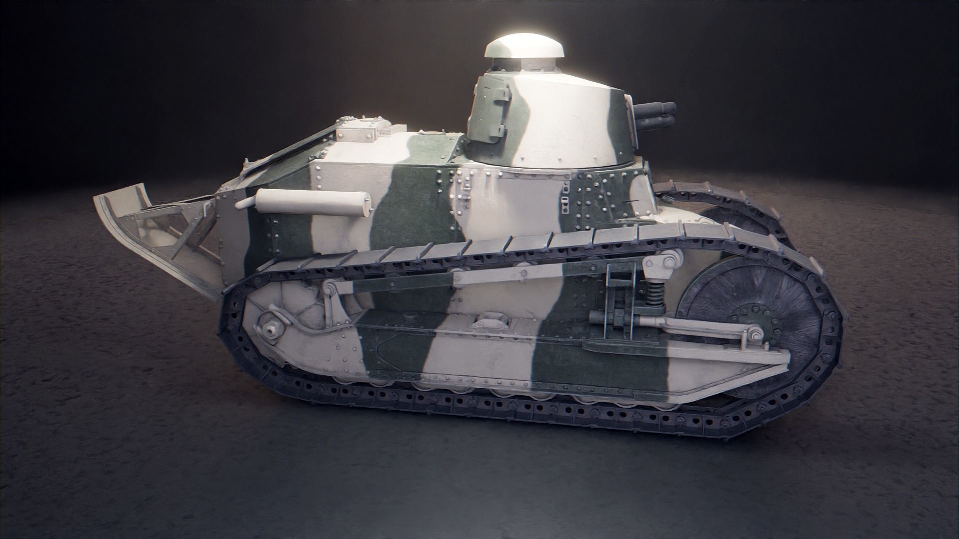 Renault FT 17 - WW1 French Light Tank 3D model_25