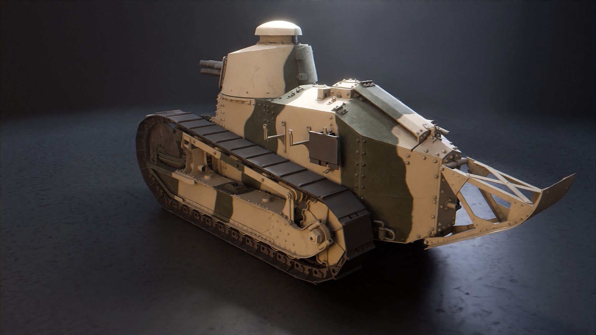 Renault FT 17 - WW1 French Light Tank 3D model_13