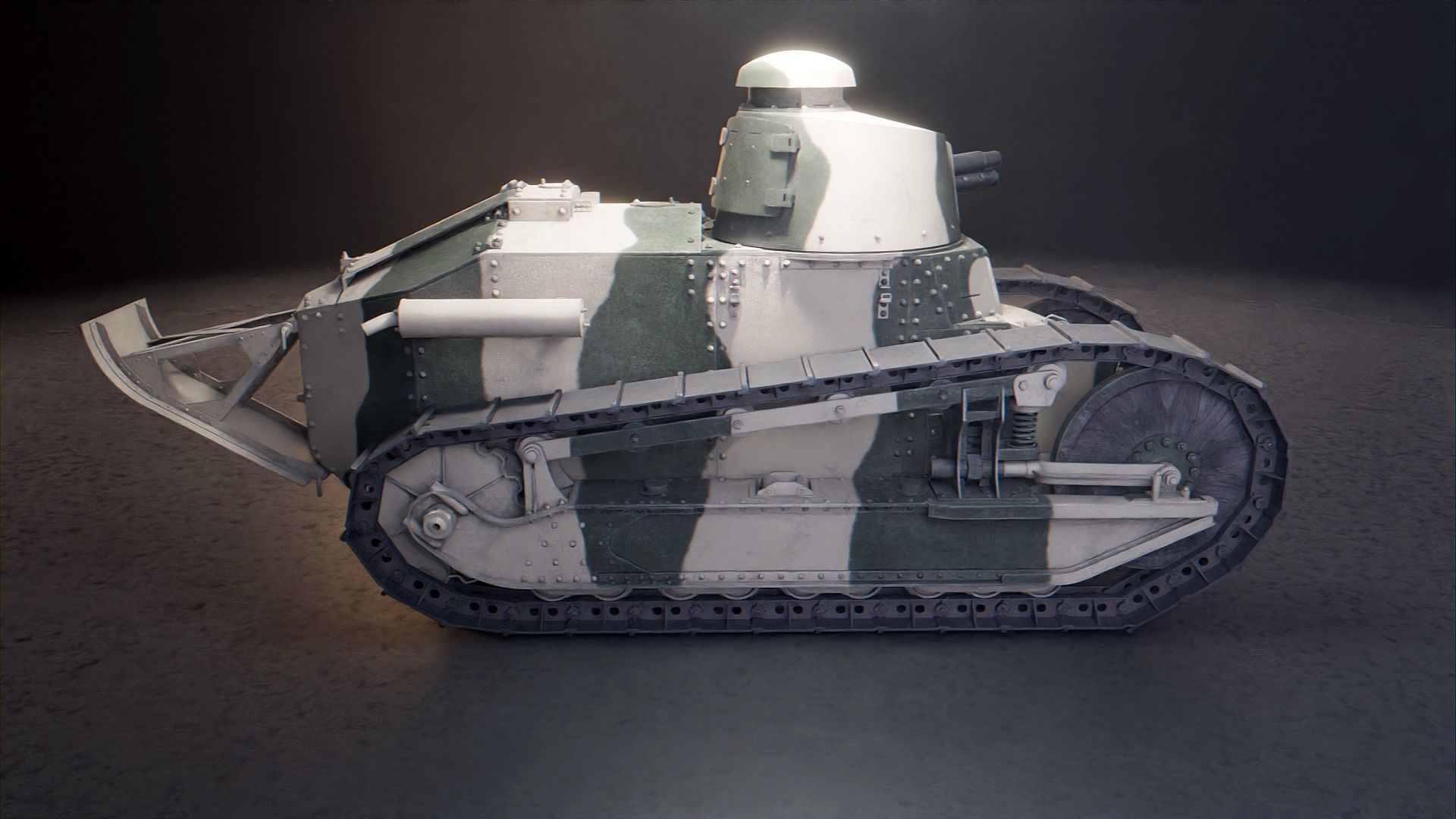 Renault FT 17 - WW1 French Light Tank 3D model_24
