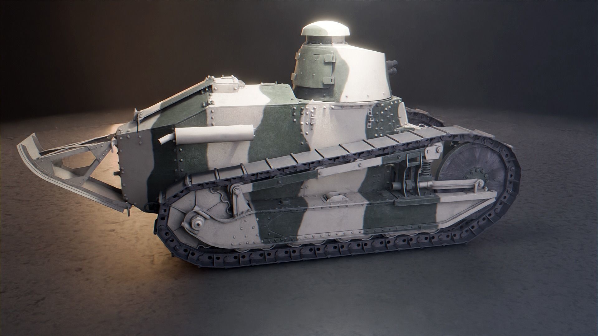 Renault FT 17 - WW1 French Light Tank 3D model_23